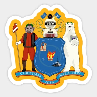 25-Hour Holiday Radio Show state flag shirt (no text) Sticker